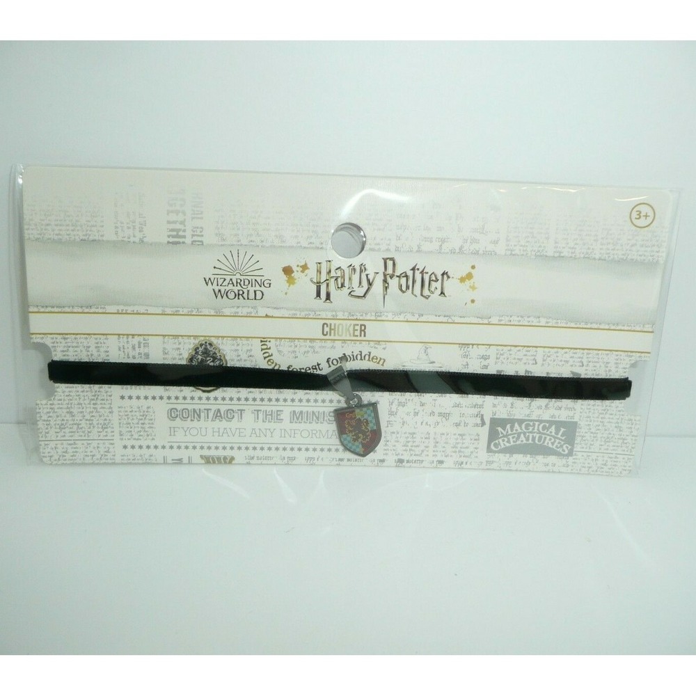 Harry Potter House Gryffindor Choker Necklace Adjustable Lion Crest Logo